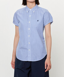 Gymphlex | コットン フレンチスリーブシャツ STRIPE WOMEN