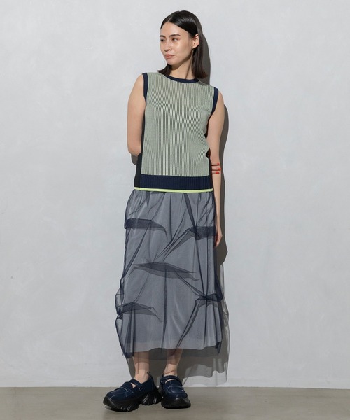 MARECHAL TERRE(マルシャルテル)の「チュールレイヤードスカート(スカート・レディース・ライトグレー/ブラック/ネイビー/グレー・MEDIUM)」の9枚目の写真