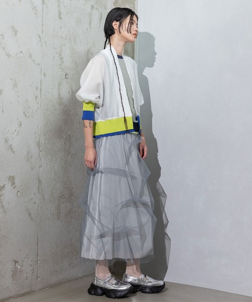 MARECHAL TERRE(マルシャルテル)の「チュールレイヤードスカート(スカート・レディース・ライトグレー/ブラック/ネイビー/グレー・MEDIUM)」の14枚目の写真