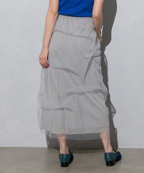 MARECHAL TERRE(マルシャルテル)の「チュールレイヤードスカート(スカート・レディース・ライトグレー/ブラック/ネイビー/グレー・MEDIUM)」の17枚目の写真