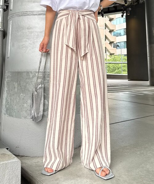 CIAOPANIC TYPY(チャオパニックティピー)の「リネンライクウエストマークリラックスパンツ(その他パンツ・レディース・ブラウン/アイボリー/ブラック・SMALL/MEDIUM)」の1枚目の写真