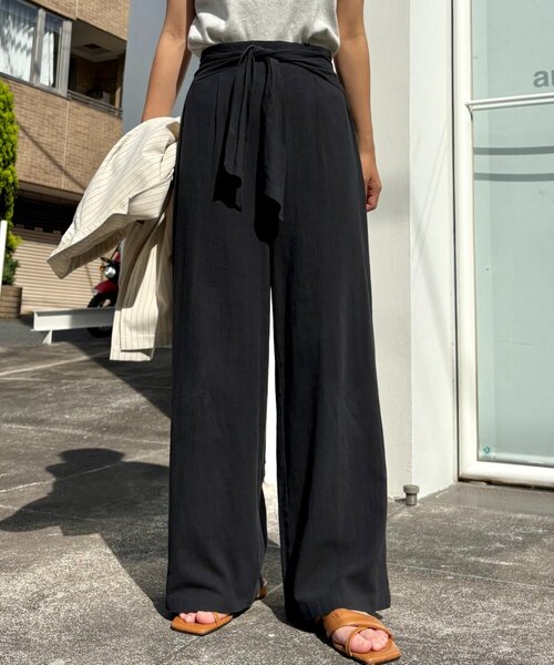CIAOPANIC TYPY(チャオパニックティピー)の「リネンライクウエストマークリラックスパンツ(その他パンツ・レディース・ブラウン/アイボリー/ブラック・SMALL/MEDIUM)」の4枚目の写真