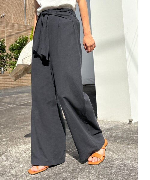 CIAOPANIC TYPY(チャオパニックティピー)の「リネンライクウエストマークリラックスパンツ(その他パンツ・レディース・ブラウン/アイボリー/ブラック・SMALL/MEDIUM)」の5枚目の写真