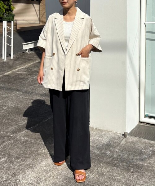 CIAOPANIC TYPY(チャオパニックティピー)の「リネンライクウエストマークリラックスパンツ(その他パンツ・レディース・ブラウン/アイボリー/ブラック・SMALL/MEDIUM)」の6枚目の写真