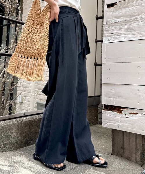 CIAOPANIC TYPY(チャオパニックティピー)の「リネンライクウエストマークリラックスパンツ(その他パンツ・レディース・ブラウン/アイボリー/ブラック・SMALL/MEDIUM)」の10枚目の写真