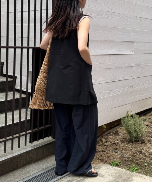 CIAOPANIC TYPY(チャオパニックティピー)の「リネンライクウエストマークリラックスパンツ(その他パンツ・レディース・ブラウン/アイボリー/ブラック・SMALL/MEDIUM)」の17枚目の写真