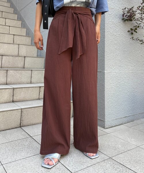 CIAOPANIC TYPY(チャオパニックティピー)の「リネンライクウエストマークリラックスパンツ(その他パンツ・レディース・ブラウン/アイボリー/ブラック・SMALL/MEDIUM)」の18枚目の写真