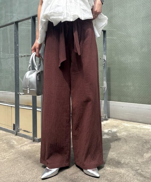 CIAOPANIC TYPY(チャオパニックティピー)の「リネンライクウエストマークリラックスパンツ(その他パンツ・レディース・ブラウン/アイボリー/ブラック・SMALL/MEDIUM)」の20枚目の写真