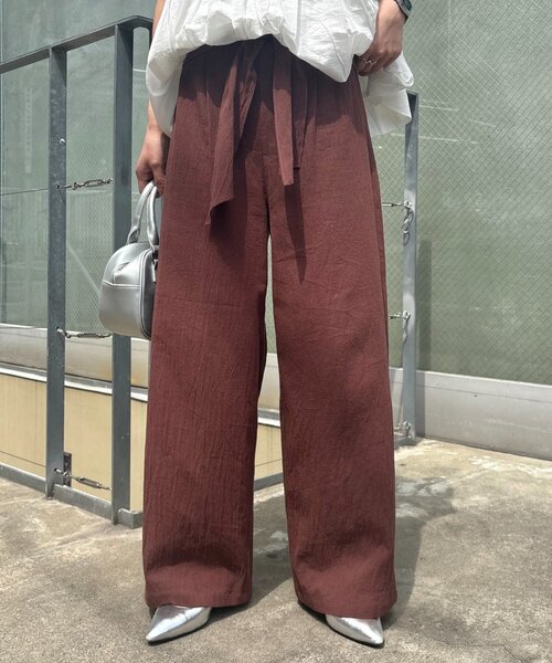 CIAOPANIC TYPY(チャオパニックティピー)の「リネンライクウエストマークリラックスパンツ(その他パンツ・レディース・ブラウン/アイボリー/ブラック・SMALL/MEDIUM)」の21枚目の写真
