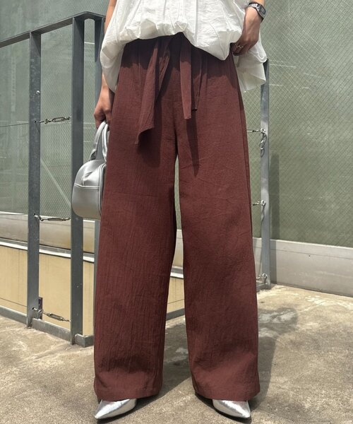 CIAOPANIC TYPY(チャオパニックティピー)の「リネンライクウエストマークリラックスパンツ(その他パンツ・レディース・ブラウン/アイボリー/ブラック・SMALL/MEDIUM)」の22枚目の写真