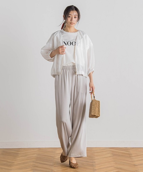 Droite lautreamont（ドロワットロートレアモン）の「ハンマーサテンパンツ≪洗濯機で洗える≫（その他パンツ・レディース・ブラック/イエロー/ライトグレー/ブルー/ベージュ/ネイビー・M）」の15枚目の写真