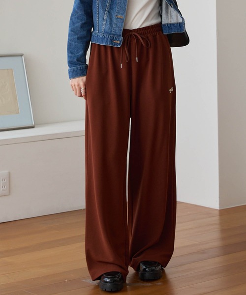 新品未使用タグ付き　P.G.ロゴ入りストライプパンツ　サイズM antiqua ストライプ柄パンツ パンツ レディース ボトムス 送料