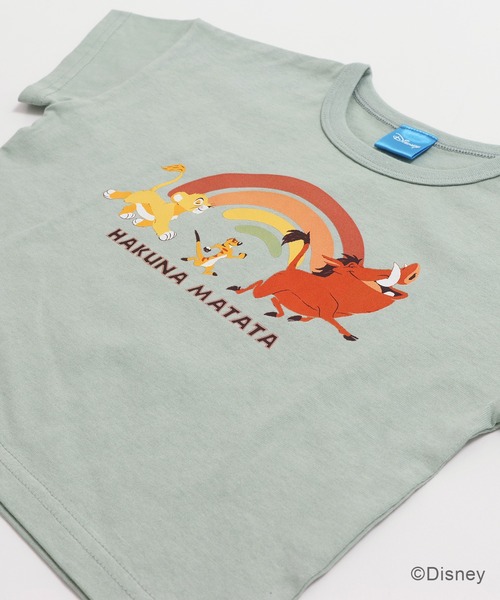 韓国ファッション●ライオンキングTシャツ●2色●追跡送料込 セール】〈ライオンキング〉半袖Tシャツ（Tシャツ/カットソー