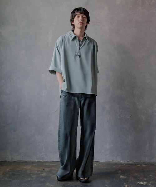 HARE(ハレ)の「ラインブリーチデニムパンツ(HARE)(デニムパンツ・メンズ・ブルー/ブラック・SMALL/MEDIUM)」の20枚目の写真