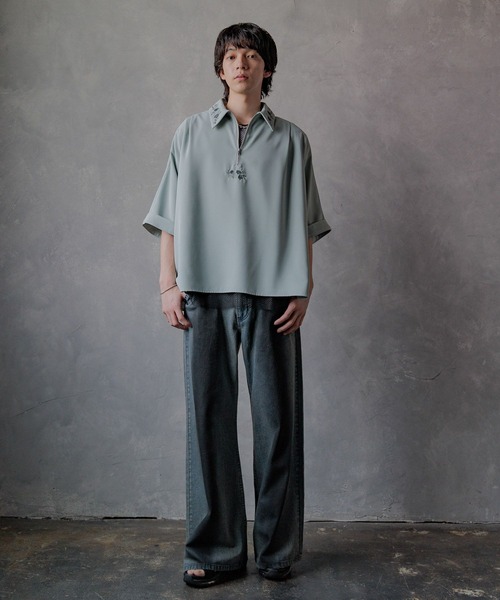 HARE(ハレ)の「ラインブリーチデニムパンツ(HARE)(デニムパンツ・メンズ・ブルー/ブラック・SMALL/MEDIUM)」の21枚目の写真