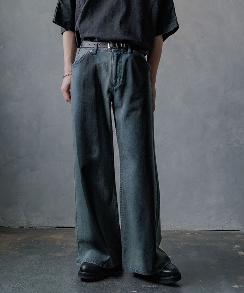 HARE(ハレ)の「ラインブリーチデニムパンツ(HARE)(デニムパンツ・メンズ・ブルー/ブラック・SMALL/MEDIUM)」の17枚目の写真