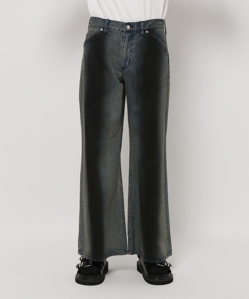 HARE(ハレ)の「ラインブリーチデニムパンツ(HARE)(デニムパンツ・メンズ・ブルー/ブラック・SMALL/MEDIUM)」の11枚目の写真