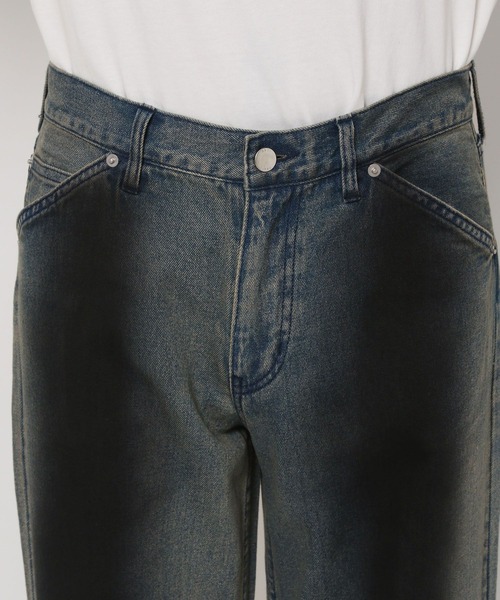 HARE(ハレ)の「ラインブリーチデニムパンツ(HARE)(デニムパンツ・メンズ・ブルー/ブラック・SMALL/MEDIUM)」の5枚目の写真
