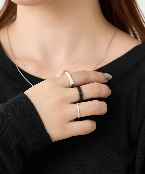 BIRTHDAY BAR（バースデイバー）の「3pcsカラーリングセット（リング・レディース・ベージュ/ミント/ブラック・0）」の2枚目の写真