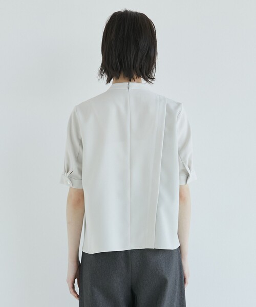 ACETATEボウタイブラウス(グレー)