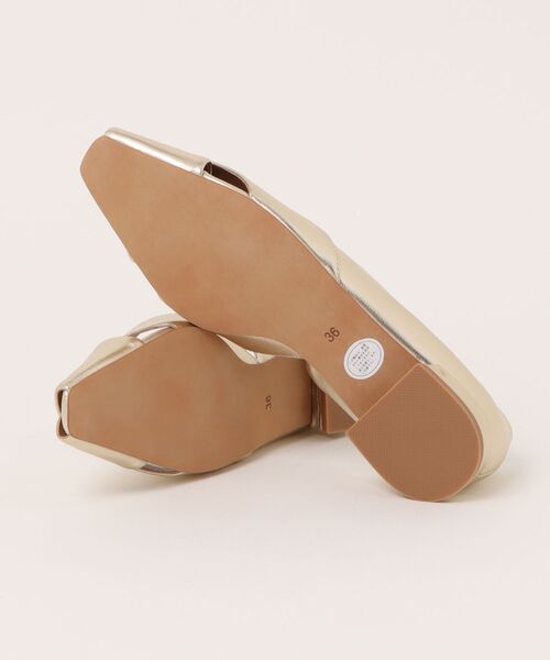 Scrap Book（スクラップブック）の「【Scrap Book】オープントゥパンプス（パンプス・レディース・ゴールド/ベージュ・38/37/36）」の4枚目の写真