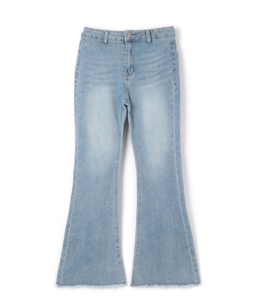 M DOLLY（エムドリー）の「back ribbon flare denim pants/バックリボンフレアデニムパンツ（デニムパンツ・レディース・ライトブルー/ブルー・S/M）」の4枚目の写真