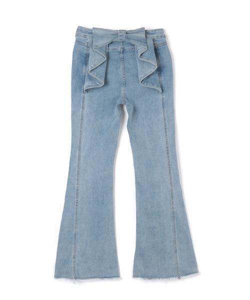M DOLLY（エムドリー）の「back ribbon flare denim pants/バックリボンフレアデニムパンツ（デニムパンツ・レディース・ライトブルー/ブルー・S/M）」の5枚目の写真