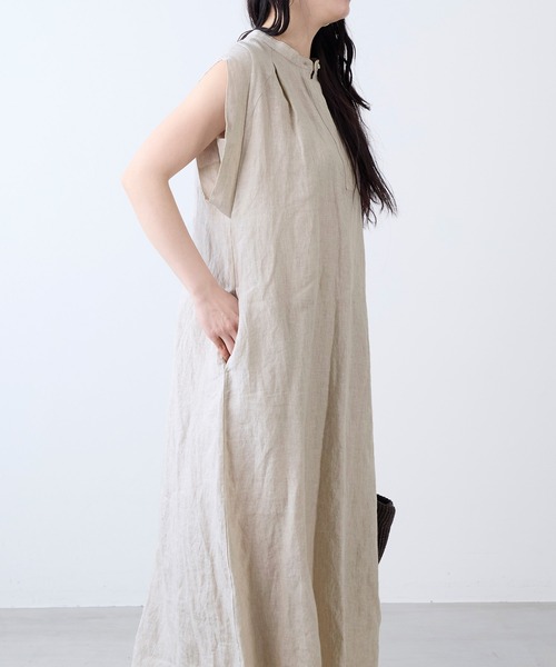 TICCA(ティッカ)の「【TICCA】リネン2WAYフレンチワンピース(ワンピース・レディース・カーキオリーブ/サンドベージュ・FREE)」の6枚目の写真