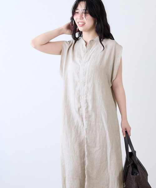 TICCA(ティッカ)の「【TICCA】リネン2WAYフレンチワンピース(ワンピース・レディース・カーキオリーブ/サンドベージュ・FREE)」の10枚目の写真