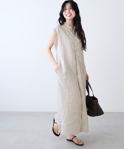 TICCA(ティッカ)の「【TICCA】リネン2WAYフレンチワンピース(ワンピース・レディース・カーキオリーブ/サンドベージュ・FREE)」の11枚目の写真