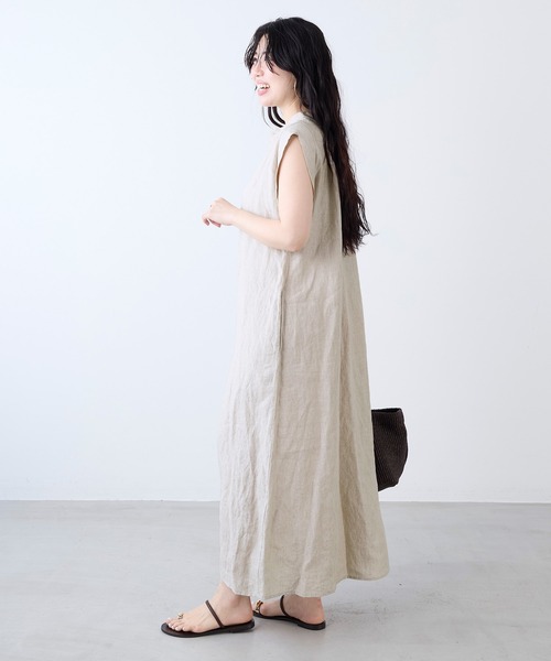 TICCA(ティッカ)の「【TICCA】リネン2WAYフレンチワンピース(ワンピース・レディース・カーキオリーブ/サンドベージュ・FREE)」の13枚目の写真