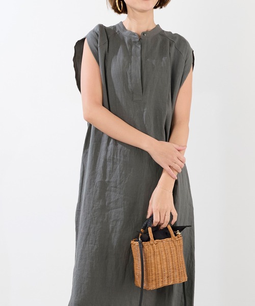 TICCA(ティッカ)の「【TICCA】リネン2WAYフレンチワンピース(ワンピース・レディース・カーキオリーブ/サンドベージュ・FREE)」の18枚目の写真