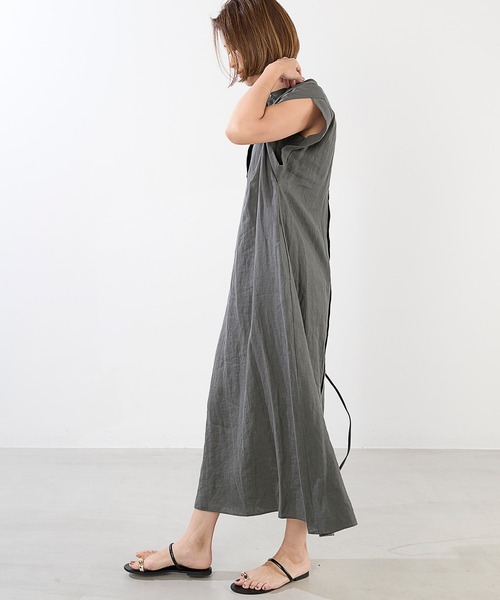 TICCA(ティッカ)の「【TICCA】リネン2WAYフレンチワンピース(ワンピース・レディース・カーキオリーブ/サンドベージュ・FREE)」の19枚目の写真