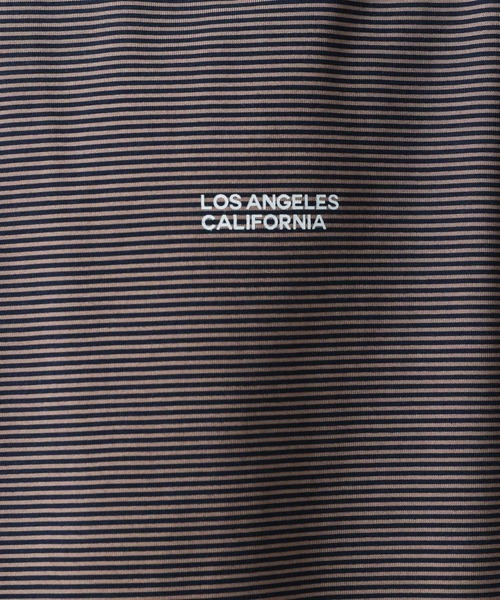 BAYFLOW（ベイフロー）の「［キレイめな印象で幅広く使える］コンパクトボーダー半袖Tシャツ（Tシャツ/カットソー・メンズ・ブルー/ホワイト/ダークブラウン・MEDIUM/LARGE）」の14枚目の写真