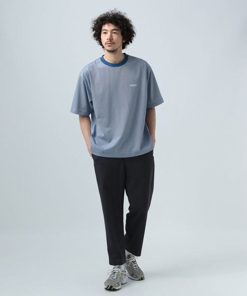 BAYFLOW（ベイフロー）の「［キレイめな印象で幅広く使える］コンパクトボーダー半袖Tシャツ（Tシャツ/カットソー・メンズ・ブルー/ホワイト/ダークブラウン・MEDIUM/LARGE）」の13枚目の写真