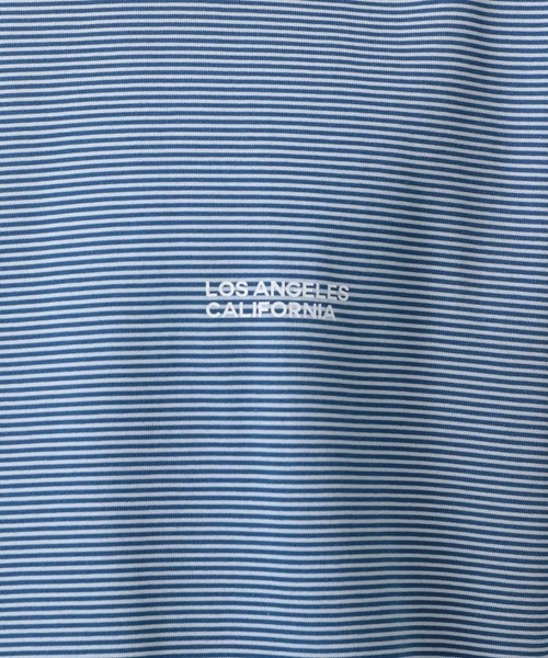 BAYFLOW（ベイフロー）の「［キレイめな印象で幅広く使える］コンパクトボーダー半袖Tシャツ（Tシャツ/カットソー・メンズ・ブルー/ホワイト/ダークブラウン・MEDIUM/LARGE）」の12枚目の写真