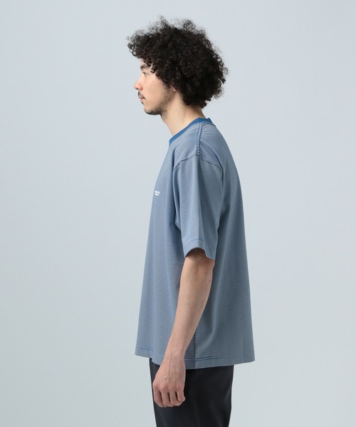 BAYFLOW（ベイフロー）の「［キレイめな印象で幅広く使える］コンパクトボーダー半袖Tシャツ（Tシャツ/カットソー・メンズ・ブルー/ホワイト/ダークブラウン・MEDIUM/LARGE）」の10枚目の写真