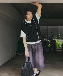 tk.TAKEO KIKUCHI | クロップドVネックニットベスト(ベスト)