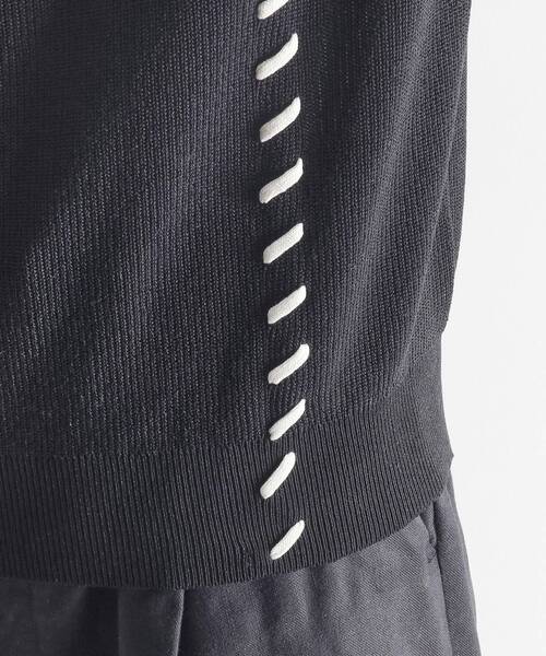 tk.TAKEO KIKUCHI（ティーケータケオキクチ）の「クロップドVネックニットベスト（ベスト・メンズ・ブラック/ライトグレー・02/03）」の11枚目の写真