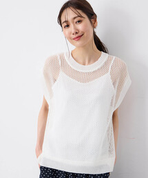 CROSSPLUS ONLINE（クロスプラスオンライン）の「メッシュニットベスト（ベスト）」