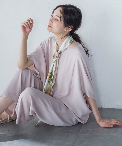 LAUTREAMONT(ロートレアモン)の「【WEB限定】サテンフィールドレープブラウス≪セットアップ対応/洗濯機で洗える≫(シャツ/ブラウス・レディース・ピンク/ベージュ/ブラック/カーキ・9号)」の7枚目の写真