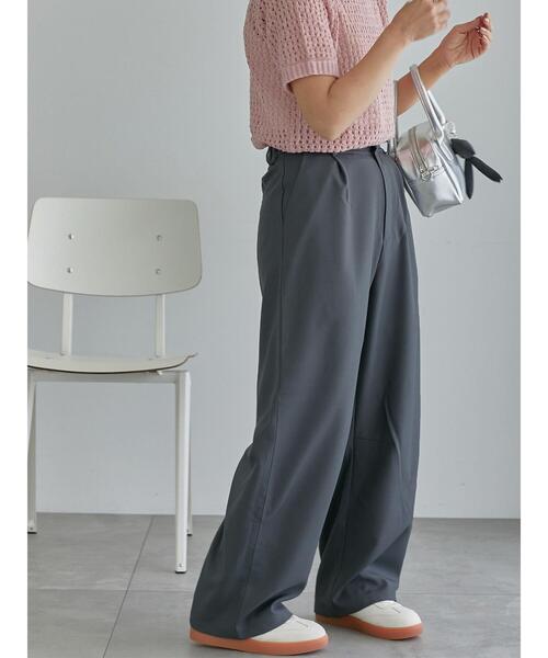 ehka sopo（エヘカソポ）の「カーブスラックス（スラックス・レディース・ブラック/グレー/ベージュ・F）」の15枚目の写真