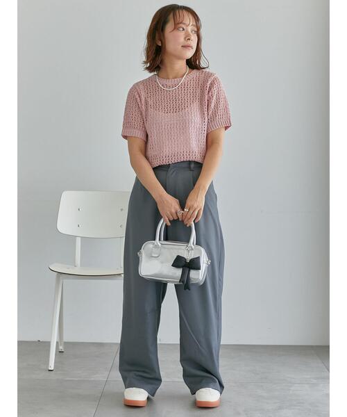 ehka sopo（エヘカソポ）の「カーブスラックス（スラックス・レディース・ブラック/グレー/ベージュ・F）」の20枚目の写真