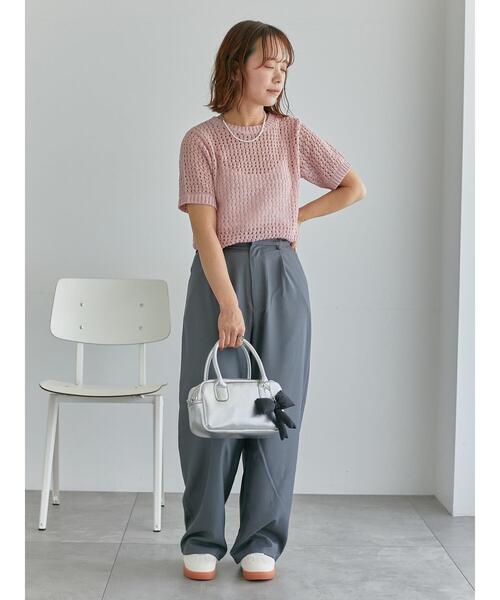 ehka sopo（エヘカソポ）の「カーブスラックス（スラックス・レディース・ブラック/グレー/ベージュ・F）」の21枚目の写真