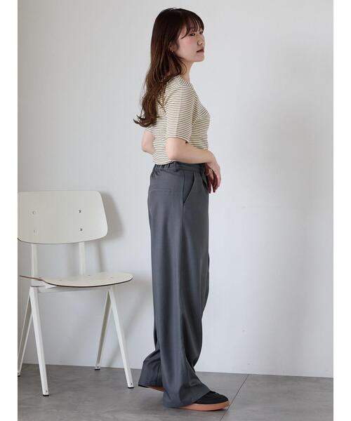 ehka sopo（エヘカソポ）の「カーブスラックス（スラックス・レディース・ブラック/グレー/ベージュ・F）」の4枚目の写真