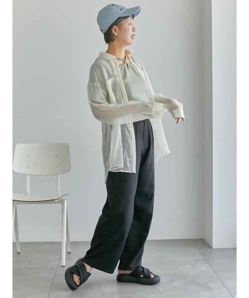 ehka sopo（エヘカソポ）の「カーブスラックス（スラックス・レディース・ブラック/グレー/ベージュ・F）」の14枚目の写真