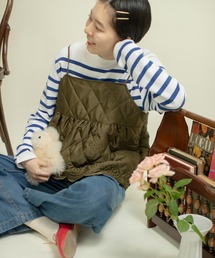 Dot＆Stripes CHILD WOMAN | サテンキルトカットワーク キャミブラウス(シャツ/ブラウス)