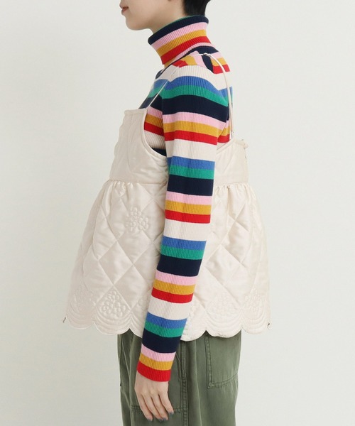 Dot&Stripes CHILD WOMAN(ドットアンドストライプス チャイルドウーマン)の「サテンキルトカットワーク キャミブラウス(シャツ/ブラウス・レディース・アイボリー/カーキ・FREE)」の21枚目の写真