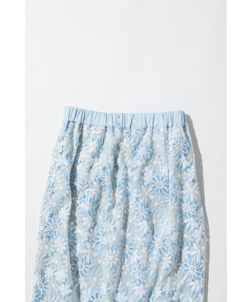 WCJ（ダブルシージェイ）の「レーススカート（スカート・レディース・ブルー/アイボリー・FREE）」の9枚目の写真