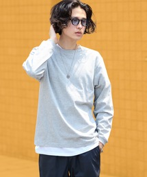 CROSS&STITCH/クロスアンドステッチ オープンエンド マックスウェイトロングスリーブTシャツ 長袖 ユニセックス(リブ有り) ロンT カットソー 秋 秋服 2026年秋冬